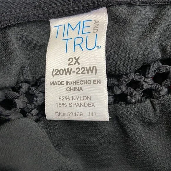 Time and Tru High Waist Leg Black Swimsuit… - Picture 5 of 5